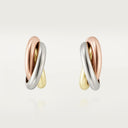 Belle Vante Trinity Classic Model Hoop Earrings Three-Tone Gold