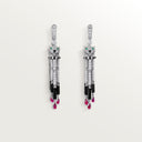 Panthère de Belle Vante Earrings Paved Rubies and Diamonds