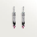 Belle Vante Panthère Earrings Rubies Paved 76mm White Gold