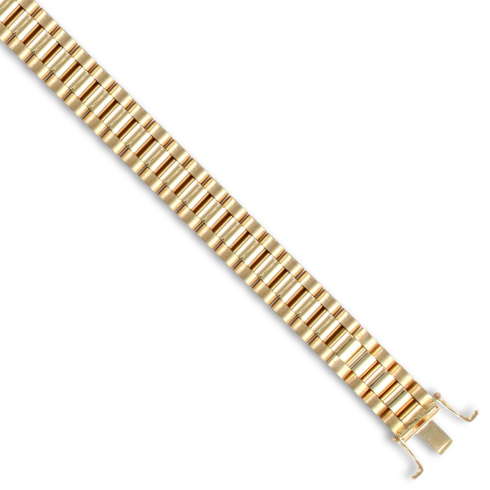9ct Yellow Gold Watch Style 10.0mm Bracelet