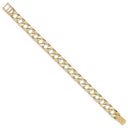 9ct Gold Polished & Lizard Cast Curb Bracelet