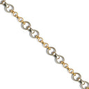 9ct Yellow & White Gold Hollow Belcher Bracelet