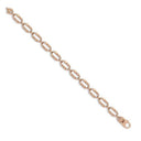 9ct Solid Rectangular Link Chain Bracelet
