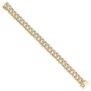 9ct Yellow Gold Cubic Zirconia Set Cuban Bracelet