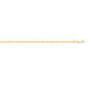 9ct Yellow Gold Hollow Marine 3.4mm Bracelet