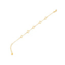 9ct Yellow Gold Cable Link Clover Bracelet 6.5+1 inch length