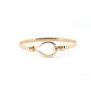 9ct Yellow Ladies hook bangle