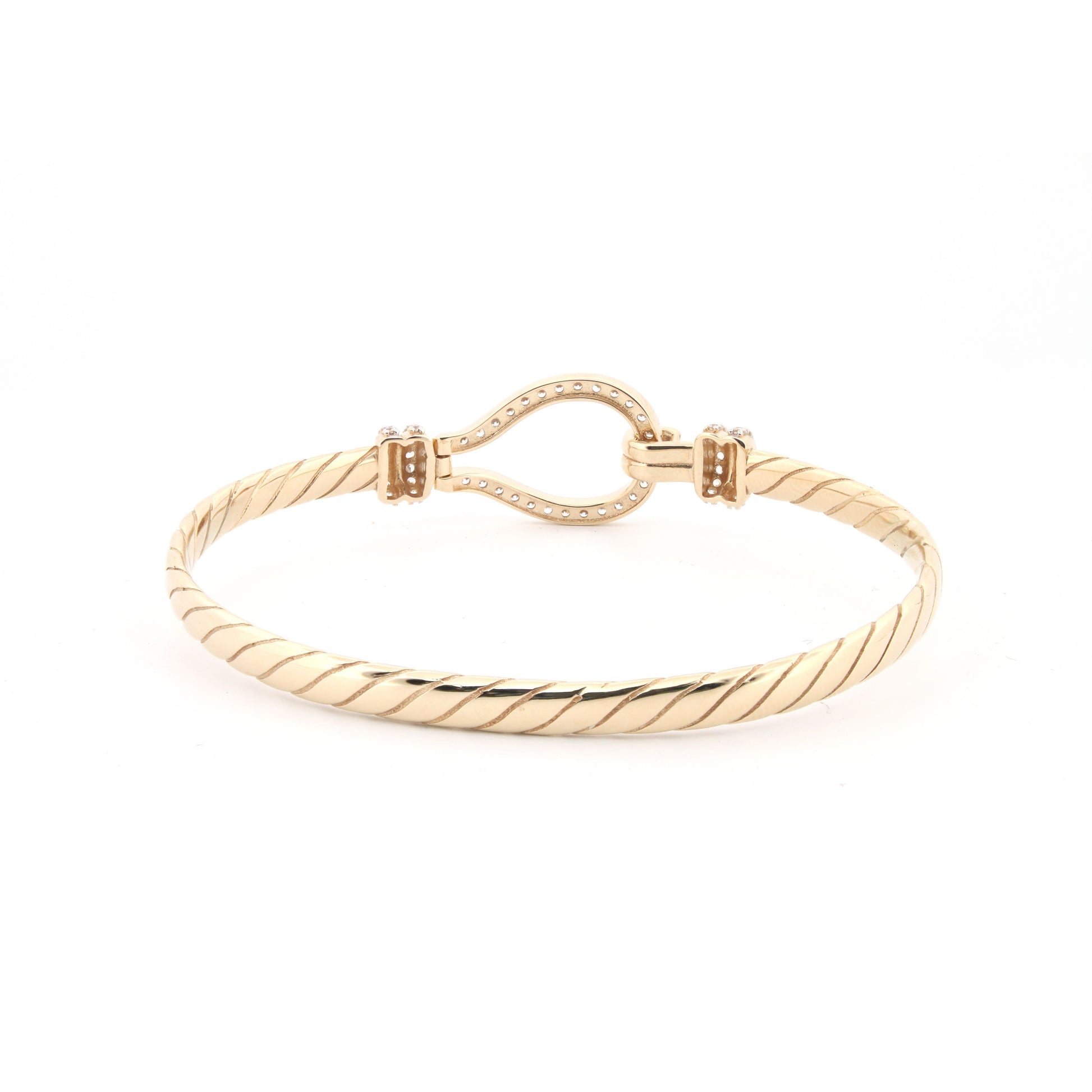 9ct Yellow Ladies hook bangle