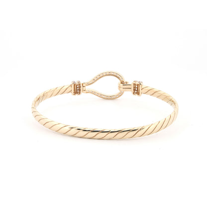 9ct Yellow Ladies hook bangle