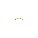 9ct Yellow 13mm Curved Coned Barbell (Eyebrow)