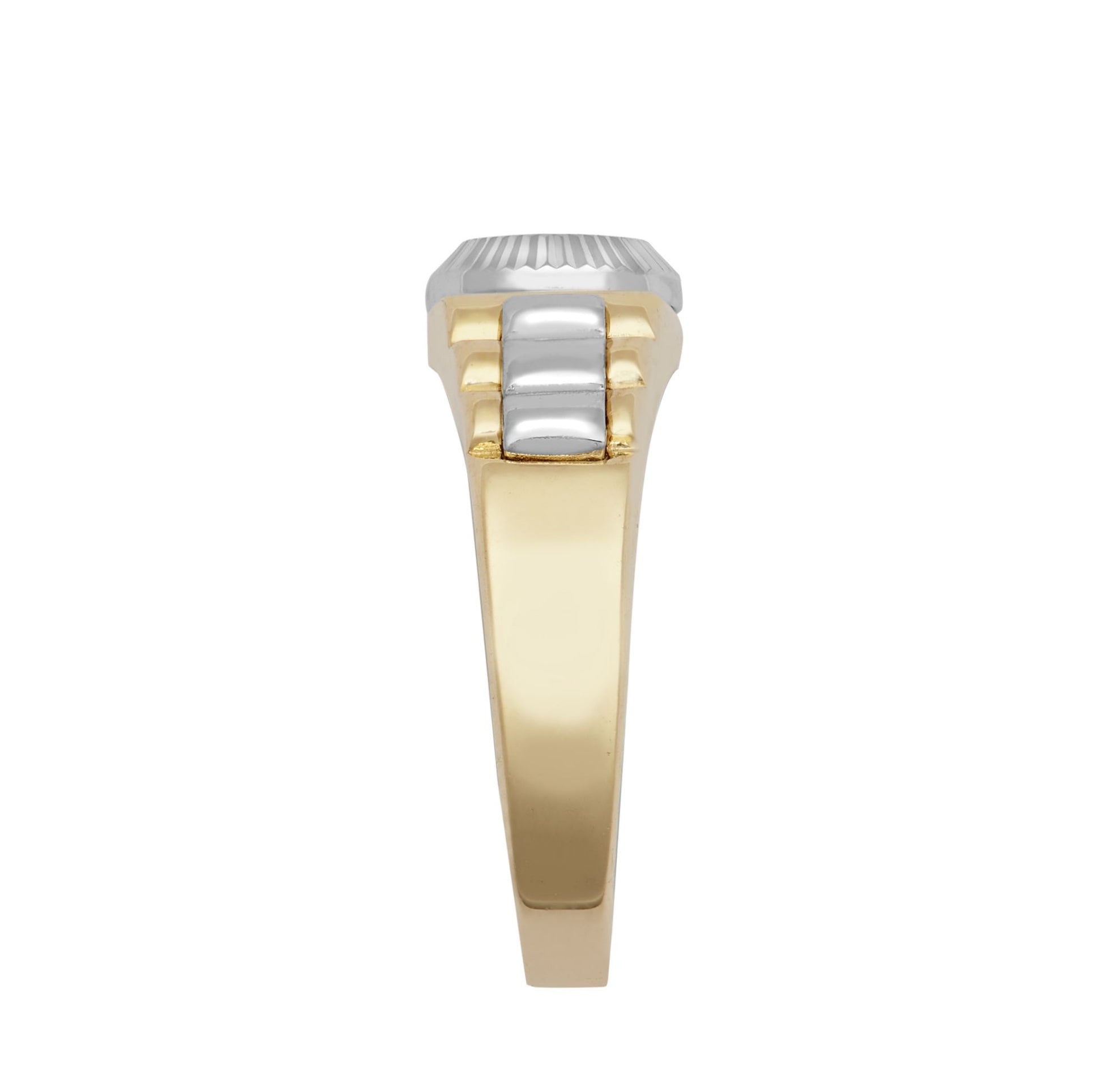 9ct 2 Colour Gold Child's Cubic Zirconia Set Watch Strap & Bezel Ring