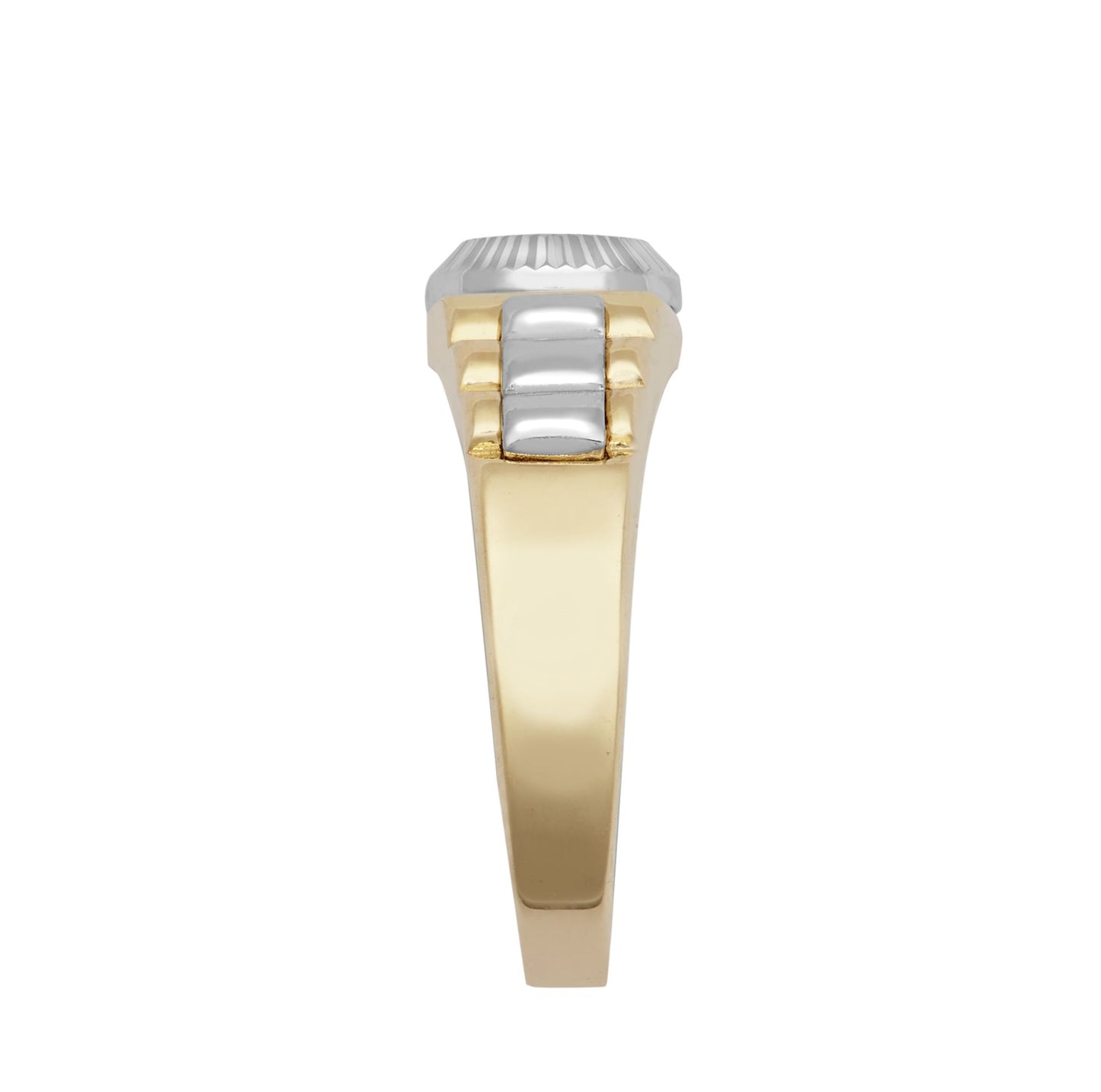 9ct 2 Colour Gold Child's Cubic Zirconia Set Watch Strap & Bezel Ring