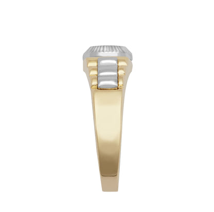 9ct 2 Colour Gold Child's Cubic Zirconia Set Watch Strap & Bezel Ring