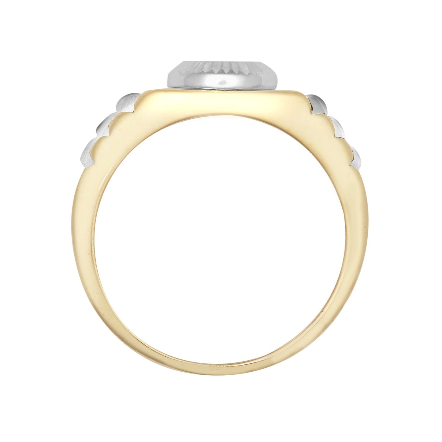 9ct 2 Colour Gold Child's Cubic Zirconia Set Watch Strap & Bezel Ring