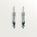 Belle Vante Panthère Earrings Emerald Paved 76mm White Gold