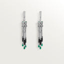 Belle Vante Panthère Earrings Emerald Paved White Gold Onyx Diamonds