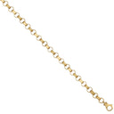 9ct Yellow Gold Cast Patterned & Plain Belcher Gauge Bracelet