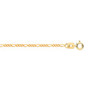 9ct Yellow Gold Diamond Cut Figaro 2.3mm Chain
