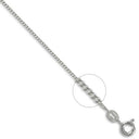 18ct White Gold Curb Gauge Pendant Chain