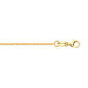 18ct Gold Diamond Cut Cable 1.2mm Chain 16-18 Inch Extender