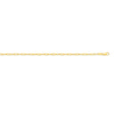 9ct Yellow Gold Hollow Paperclip Chain