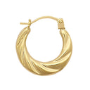 9ct Yellow Baby Creole Earring
