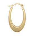 9ct Yellow Oval Shaped Creole Earring