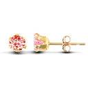 9ct Yellow Gold Claw Set Cubic Zirconia Studs