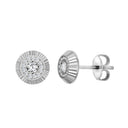 9ct White Gold Cubic Zirconia Bezel Stud Earrings