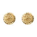 9ct Yellow 10mm St George & Dragon Studs