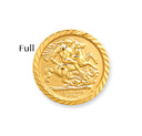 9ct Gold George & Dragon Full SovereignSize Insert