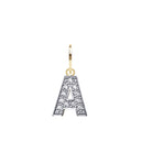 JIN021- | 9ct Yellow Gold Cubic Zirconia Initial Pendant
