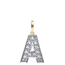 JIN022- | 9ct Yellow Gold Cubic Zirconia Initial Pendant