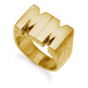 9ct Yellow Gold Initial Blank Ring