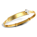 9ct Yellow Gold Childs Cubic Zirconia Expandable Bangle