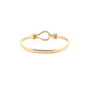 9ct Yellow Cubic Zirconia set child hook bangle