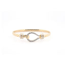 9ct Yellow Cubic Zirconia set child hook bangle