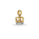 9ct Yellow Gold Cubic Zirconia Crown Pendant