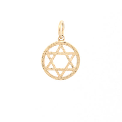 9ct Yellow Gold Star Of David Pendant