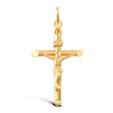 9ct Yellow Gold Plain Crucifix