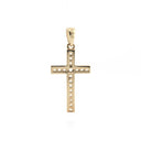 9ct Gold Channel Set Cubic Zirconia Cross