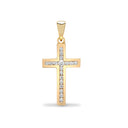 9ct Gold Channel Set Cubic Zirconia Cross