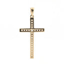 9ct Gold Channel Set Cubic Zirconia Cross