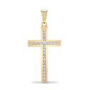 9ct Gold Channel Set Cubic Zirconia Cross