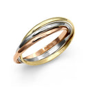 JRN155- | 9ct 3 Colour Gold Russian Wedding Ring