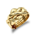 9ct Yellow Gold 4 Piece Puzzle Ring