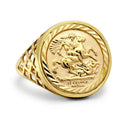 9ct Yellow Gold 10Th St George Ring