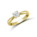 9ct Yellow Rbc Cubic Zirconia Solitaire Ring