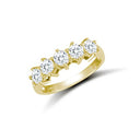 9ct Yellow Ladies Cubic Zirconia 5 Stone Ring
