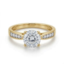 9ct Yellow Cubic Zirconia Ladies Dress Ring